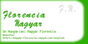 florencia magyar business card